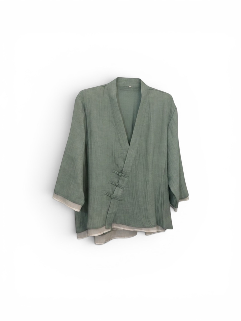 Minibee Wrap-Style Linen and Cotton Top or Jacket.